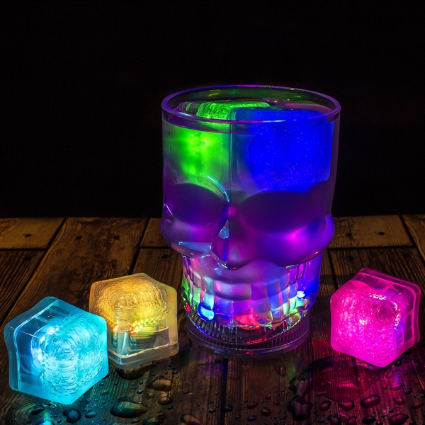 14 oz. skull cup with flashing light up LEDs.... from ASI 42016 Brighter Promotions Inc / Chemical Light™