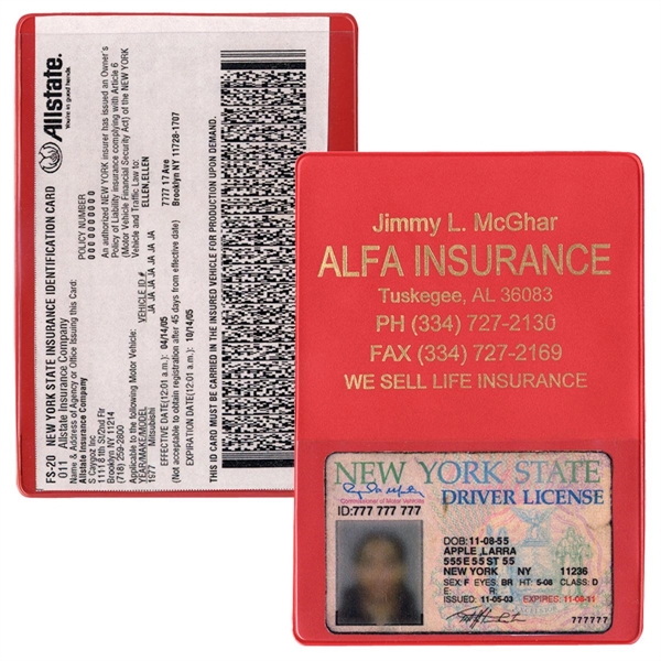 Standard copy guard vinyl insurance card holder with extra pocket.... from ASI 83770 Royal Industries / The Royal Line