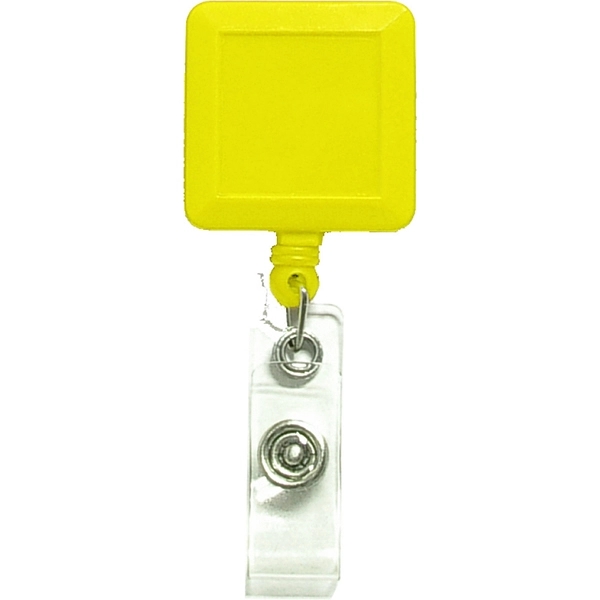 Square 26" retractable badge holder with metal clip on the back.... from ASI 74585 Nu Promo International / Nu Promo Line
