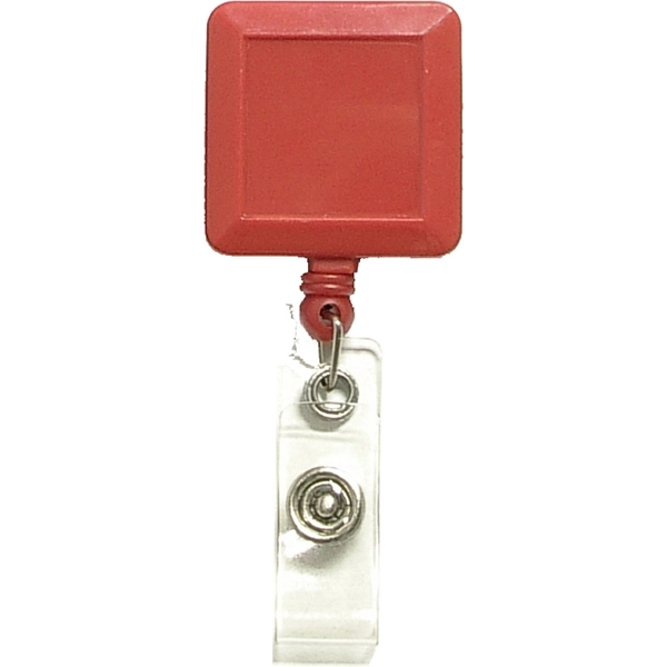 Square 26" retractable badge holder with metal clip on the back.... from ASI 74585 Nu Promo International / Nu Promo Line