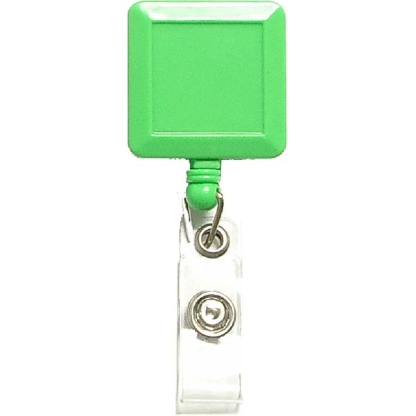 Square 26" retractable badge holder with metal clip on the back.... from ASI 74585 Nu Promo International / Nu Promo Line