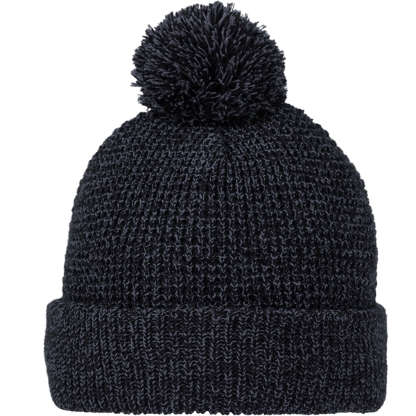 7.99" x 1.57" x 9.02" beanie with a cuff and pom-pom... from ASI 66887 PCNA / Trimark