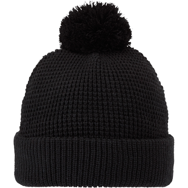 7.99" x 1.57" x 9.02" beanie with a cuff and pom-pom... from ASI 66887 PCNA / Trimark
