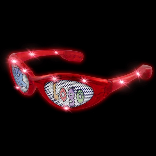 Billboard sunglasses with LED lighting and a full color imprint on... from ASI 42016 Brighter Promotions Inc