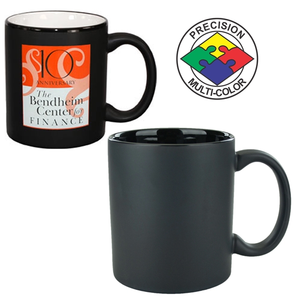 11oz two-tone mug with satin finish and c-shaped handle, various colors.... from ASI 80093 Pyrographics / Pyrographics Line