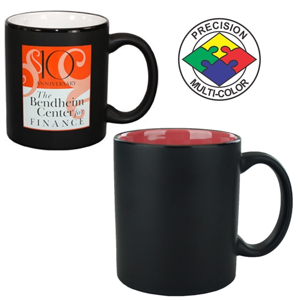 11oz two-tone mug with satin finish and c-shaped handle, various colors.... from ASI 80093 Pyrographics / Pyrographics Line