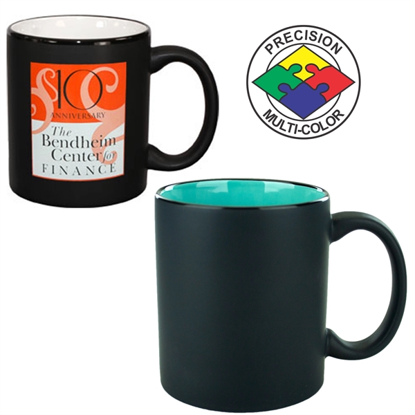 11oz two-tone mug with satin finish and c-shaped handle, various colors.... from ASI 80093 Pyrographics / Pyrographics Line