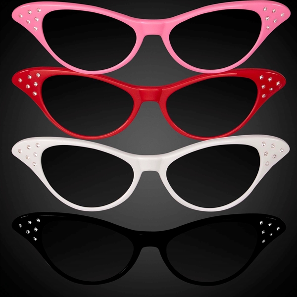 1950's style cat eye sunglasses made of plastic and offered in... from ASI 42016 Brighter Promotions Inc / Chemical Light™