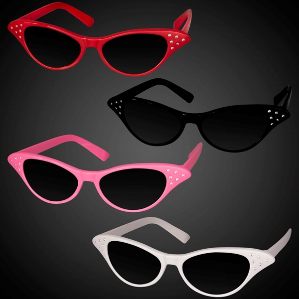 1950's style cat eye sunglasses made of plastic and offered in... from ASI 42016 Brighter Promotions Inc / Chemical Light™
