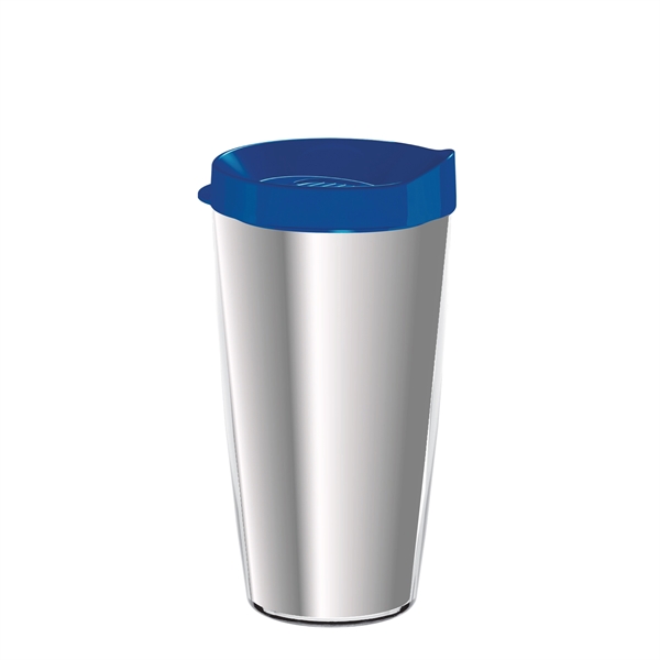 Double-wall insulated, clear Tritan™ tumbler with chrome insert available in 16... from ASI 73871 Next Promotions LLC