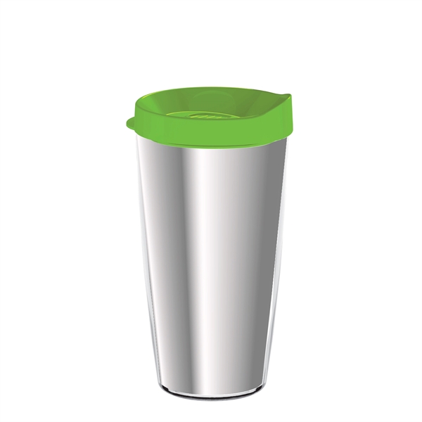 Double-wall insulated, clear Tritan™ tumbler with chrome insert available in 16... from ASI 73871 Next Promotions LLC