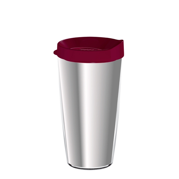 Double-wall insulated, clear Tritan™ tumbler with chrome insert available in 16... from ASI 73871 Next Promotions LLC