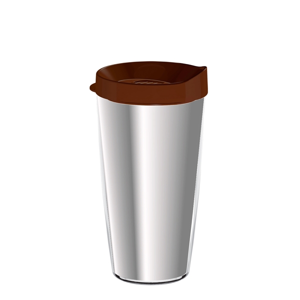 Double-wall insulated, clear Tritan™ tumbler with chrome insert available in 16... from ASI 73871 Next Promotions LLC