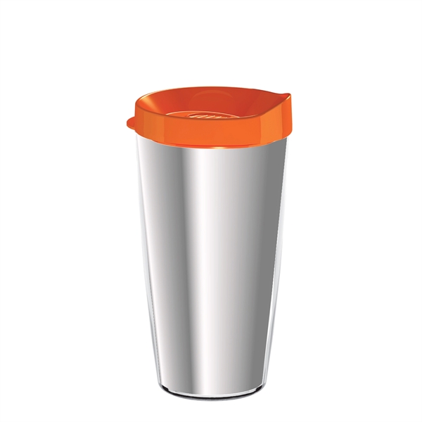 Double-wall insulated, clear Tritan™ tumbler with chrome insert available in 16... from ASI 73871 Next Promotions LLC