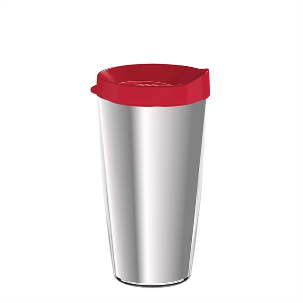 Double-wall insulated, clear Tritan™ tumbler with chrome insert available in 16... from ASI 73871 Next Promotions LLC