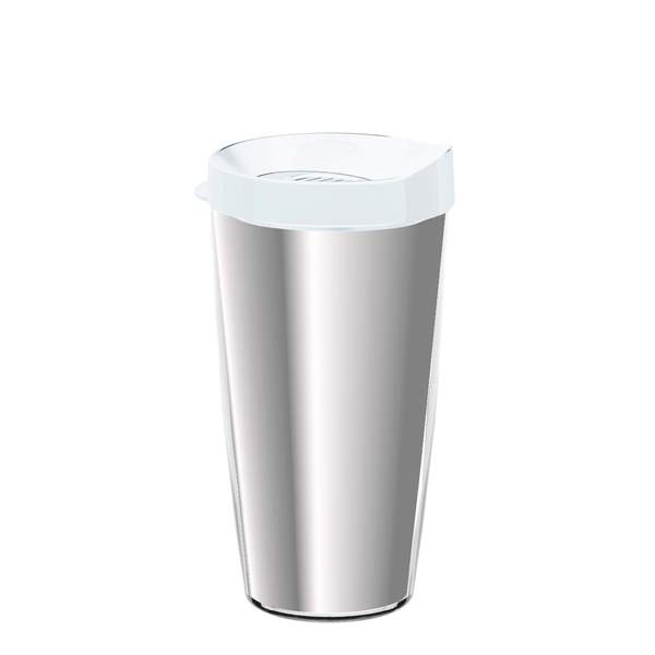 Double-wall insulated, clear Tritan™ tumbler with chrome insert available in 16... from ASI 73871 Next Promotions LLC