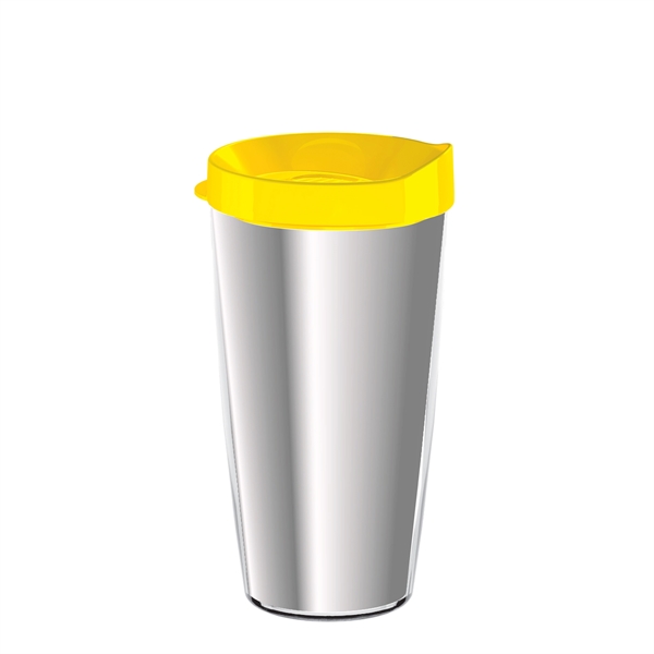 Double-wall insulated, clear Tritan™ tumbler with chrome insert available in 16... from ASI 73871 Next Promotions LLC