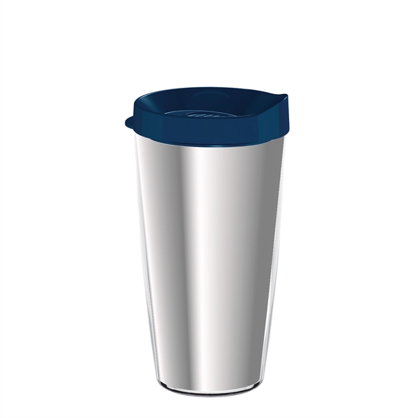Double-wall insulated, clear Tritan™ tumbler with chrome insert available in 16... from ASI 73871 Next Promotions LLC