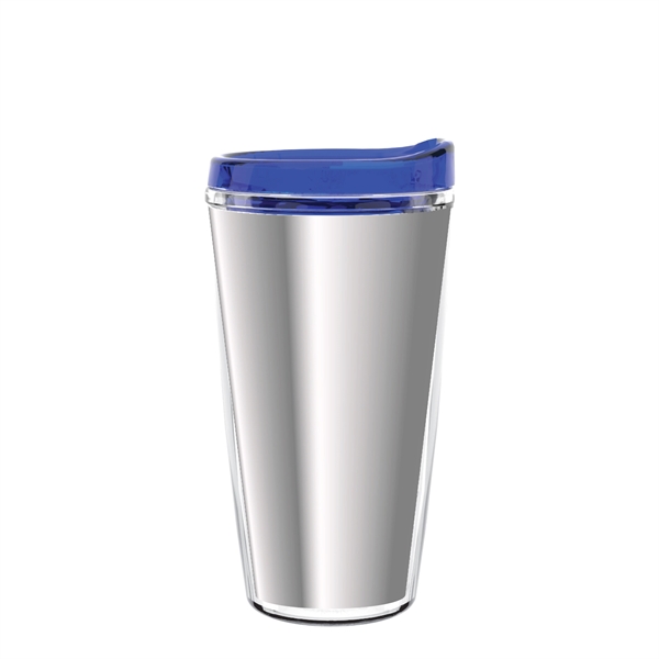 Double-wall insulated, clear Tritan™ tumbler with chrome insert available in 16... from ASI 73871 Next Promotions LLC