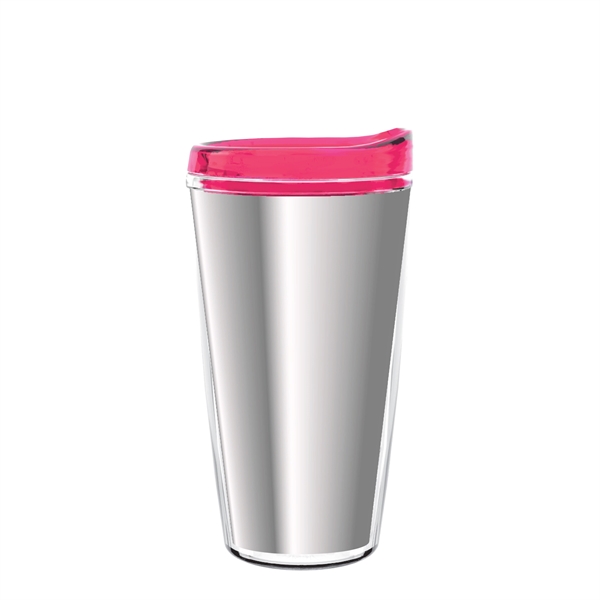 Double-wall insulated, clear Tritan™ tumbler with chrome insert available in 16... from ASI 73871 Next Promotions LLC