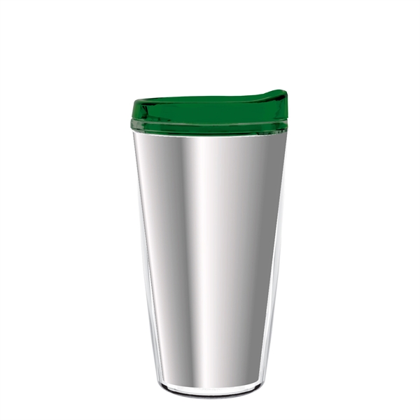 Double-wall insulated, clear Tritan™ tumbler with chrome insert available in 16... from ASI 73871 Next Promotions LLC