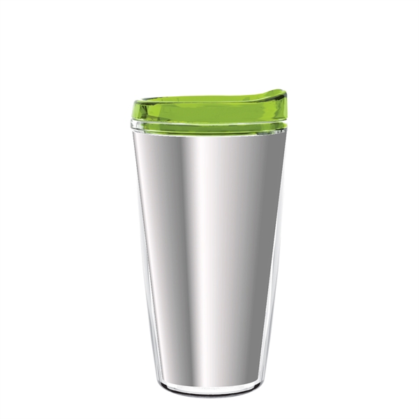 Double-wall insulated, clear Tritan™ tumbler with chrome insert available in 16... from ASI 73871 Next Promotions LLC