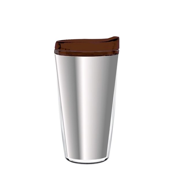 Double-wall insulated, clear Tritan™ tumbler with chrome insert available in 16... from ASI 73871 Next Promotions LLC