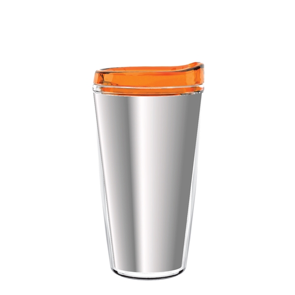 Double-wall insulated, clear Tritan™ tumbler with chrome insert available in 16... from ASI 73871 Next Promotions LLC