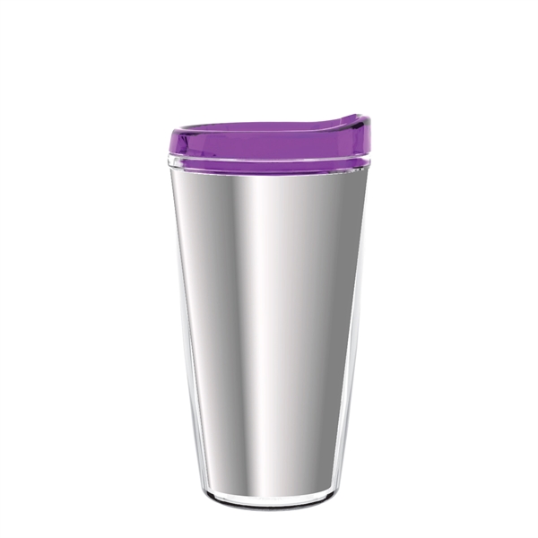 Double-wall insulated, clear Tritan™ tumbler with chrome insert available in 16... from ASI 73871 Next Promotions LLC
