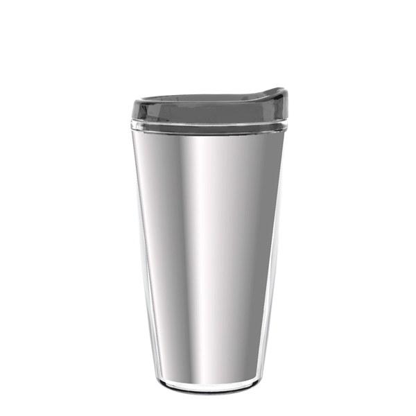 Double-wall insulated, clear Tritan™ tumbler with chrome insert available in 16... from ASI 73871 Next Promotions LLC