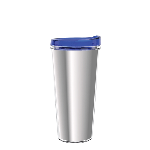 Double-wall insulated, clear Tritan™ tumbler with chrome insert available in 16... from ASI 73871 Next Promotions LLC