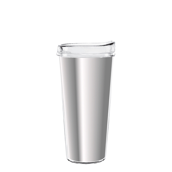 Double-wall insulated, clear Tritan™ tumbler with chrome insert available in 16... from ASI 73871 Next Promotions LLC