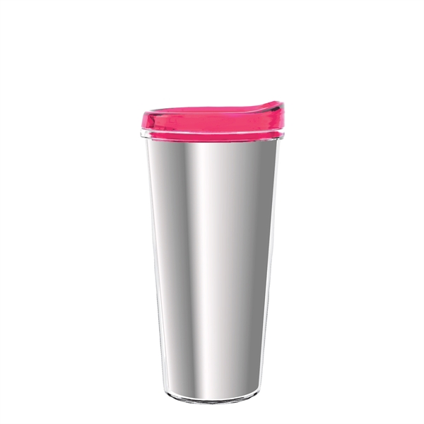 Double-wall insulated, clear Tritan™ tumbler with chrome insert available in 16... from ASI 73871 Next Promotions LLC