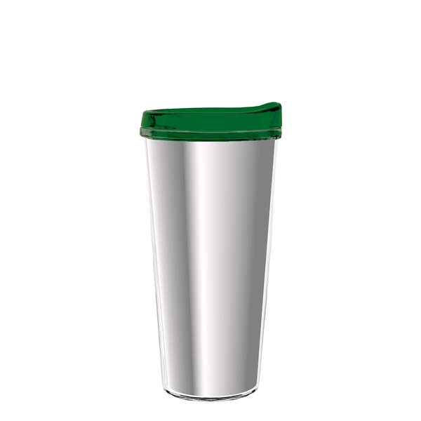 Double-wall insulated, clear Tritan™ tumbler with chrome insert available in 16... from ASI 73871 Next Promotions LLC