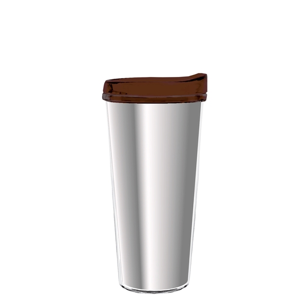Double-wall insulated, clear Tritan™ tumbler with chrome insert available in 16... from ASI 73871 Next Promotions LLC