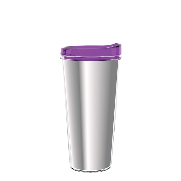 Double-wall insulated, clear Tritan™ tumbler with chrome insert available in 16... from ASI 73871 Next Promotions LLC