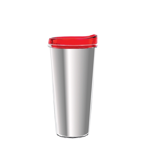 Double-wall insulated, clear Tritan™ tumbler with chrome insert available in 16... from ASI 73871 Next Promotions LLC
