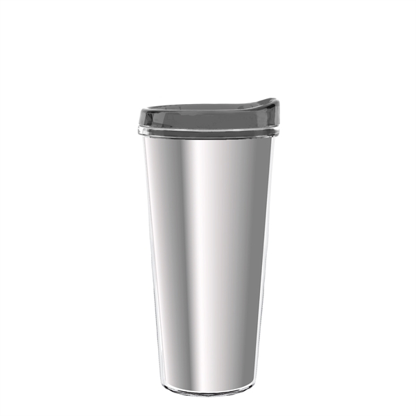 Double-wall insulated, clear Tritan™ tumbler with chrome insert available in 16... from ASI 73871 Next Promotions LLC