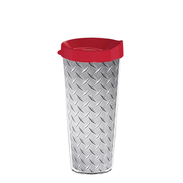 Double-wall insulated, clear Tritan™ tumbler with diamond plate insert available in... from ASI 73871 Next Promotions LLC
