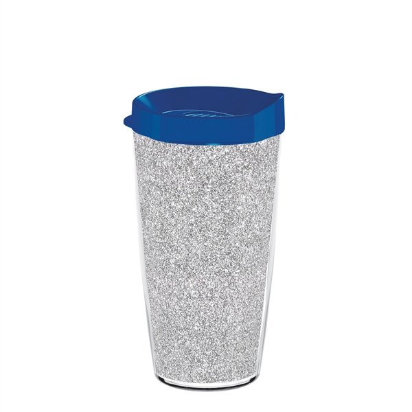 Double-wall insulated, clear Tritan™ tumbler with silver bling insert available in... from ASI 73871 Next Promotions LLC