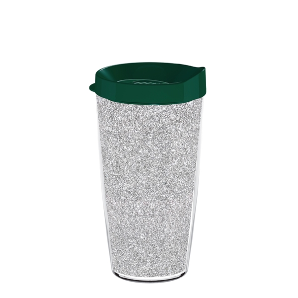 Double-wall insulated, clear Tritan™ tumbler with silver bling insert available in... from ASI 73871 Next Promotions LLC