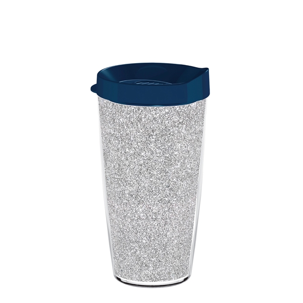 Double-wall insulated, clear Tritan™ tumbler with silver bling insert available in... from ASI 73871 Next Promotions LLC