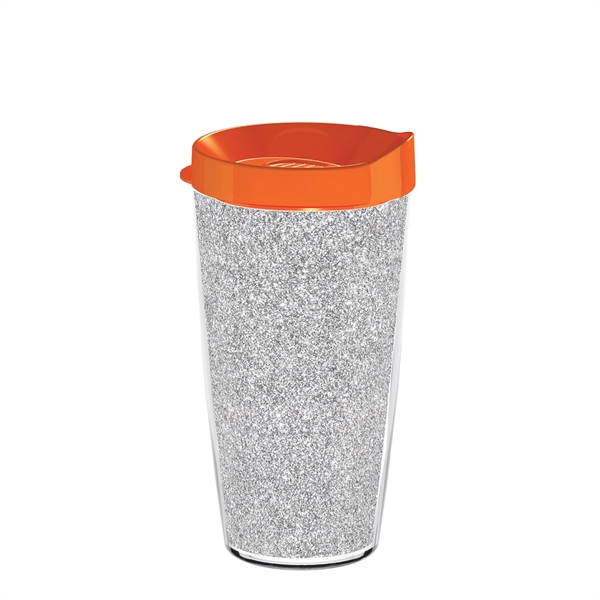 Double-wall insulated, clear Tritan™ tumbler with silver bling insert available in... from ASI 73871 Next Promotions LLC