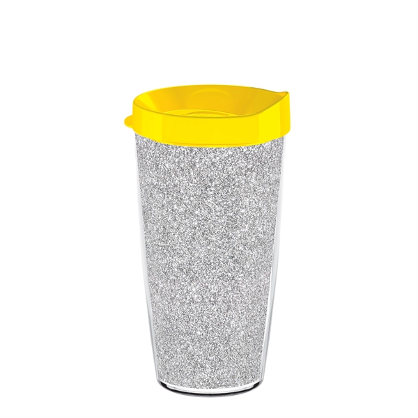Double-wall insulated, clear Tritan™ tumbler with silver bling insert available in... from ASI 73871 Next Promotions LLC