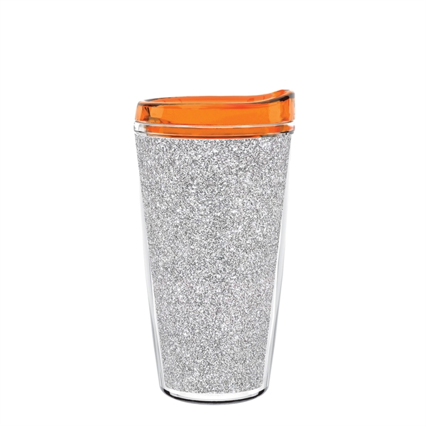 Double-wall insulated, clear Tritan™ tumbler with silver bling insert available in... from ASI 73871 Next Promotions LLC
