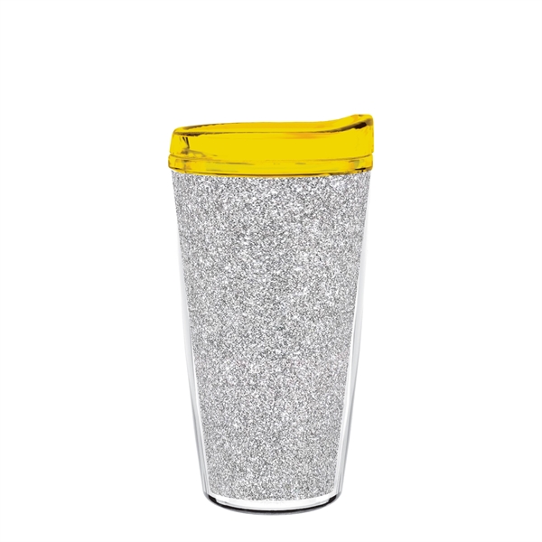 Double-wall insulated, clear Tritan™ tumbler with silver bling insert available in... from ASI 73871 Next Promotions LLC