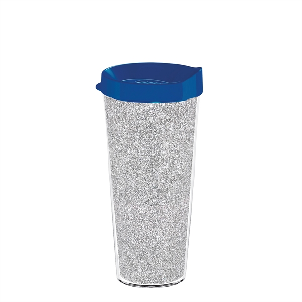 Double-wall insulated, clear Tritan™ tumbler with silver bling insert available in... from ASI 73871 Next Promotions LLC