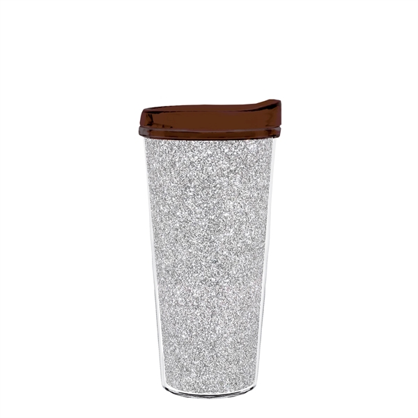 Double-wall insulated, clear Tritan™ tumbler with silver bling insert available in... from ASI 73871 Next Promotions LLC