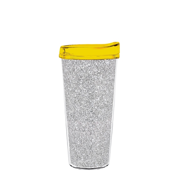 Double-wall insulated, clear Tritan™ tumbler with silver bling insert available in... from ASI 73871 Next Promotions LLC