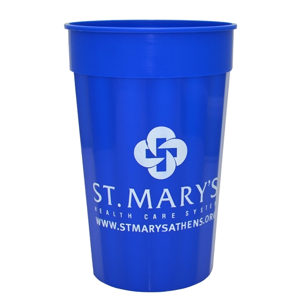 Durable 22 oz. fluted stadium plastic cup, perfect for events and... from ASI 67075 Leprechaun Promotions, LLC / Leprechaun Promotions